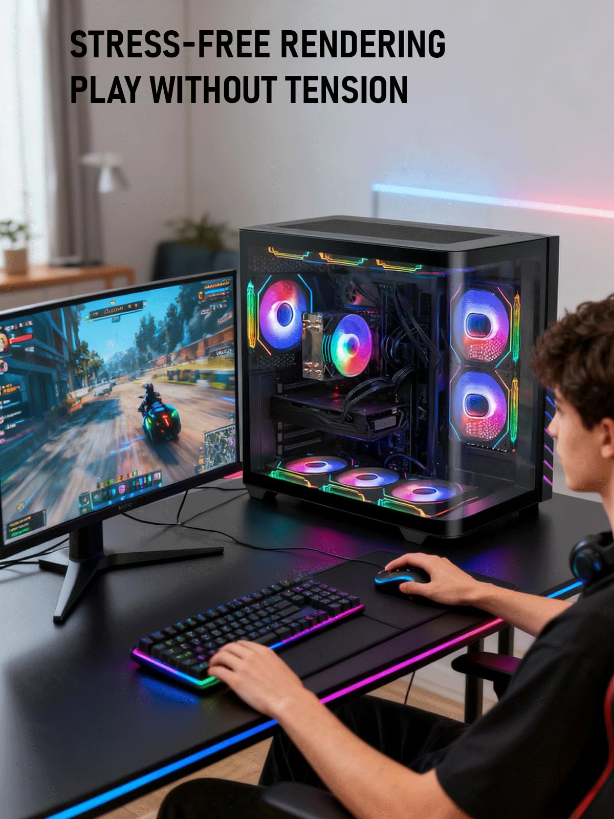 Amazon.co.jp: ARGB ゲーミングPCコンピュータ i7-10700KF 8コア 最大